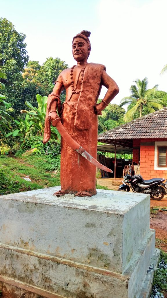 Statue of Pazhassi Raja infront of temple