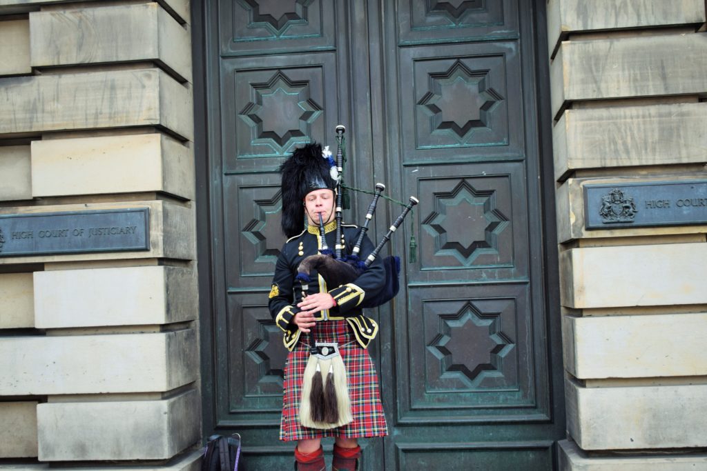 Bagpipe players