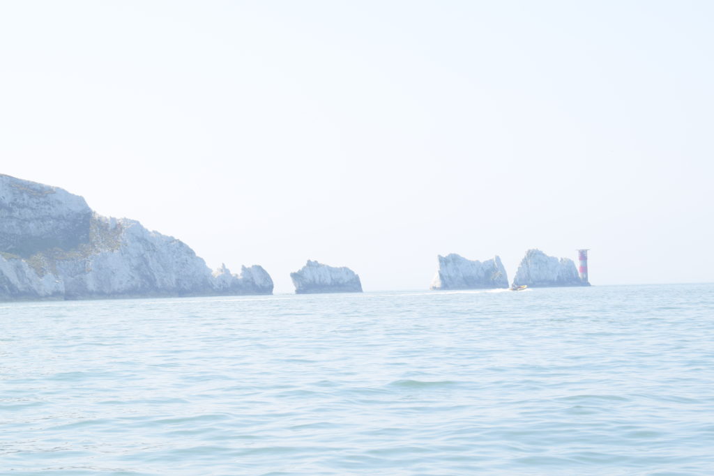 The Needles-Row of distinctive stacks of chalk