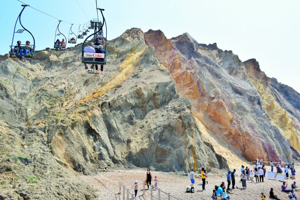 View of charlift route from the Alum Bay