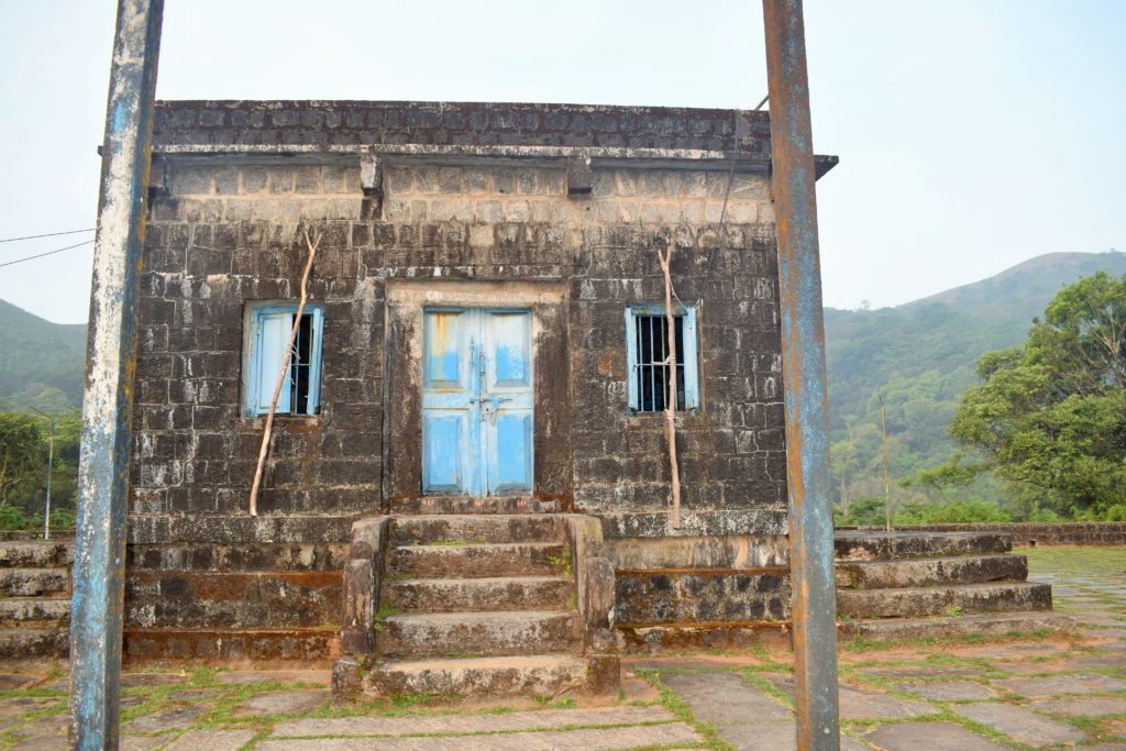 Front view of Betta Byraveshwara Temple